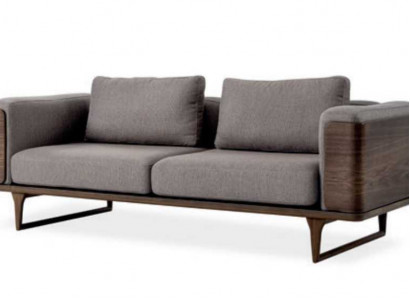 Luxury sofa grey color living room upholstery fabric three-seater couch 225x90